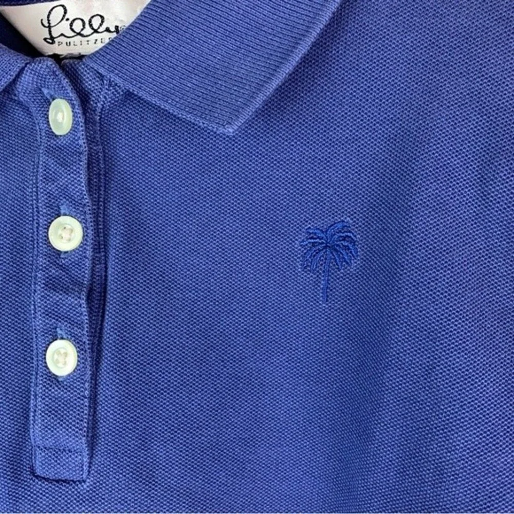 Lilly Pulitzer girl’s top polo long sleeves navy no size tag probably 4/5y